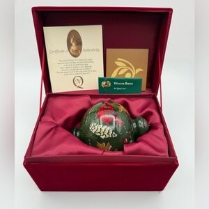 Ne'Qwa Art Ornament “Winter Birds” By Robert Schmidt NIB with COA & Gift Card